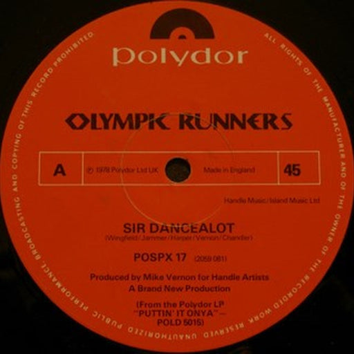 Olympic Runners – Sir Dancealot (LP, Vinyl Record Album)