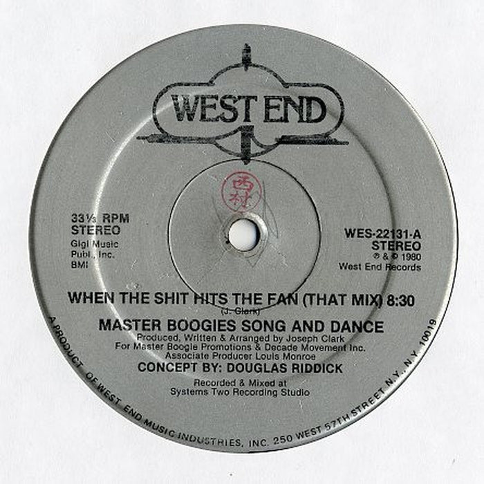 Master Boogies Song And Dance – When The Shit Hits The Fan (LP, Vinyl Record Album)