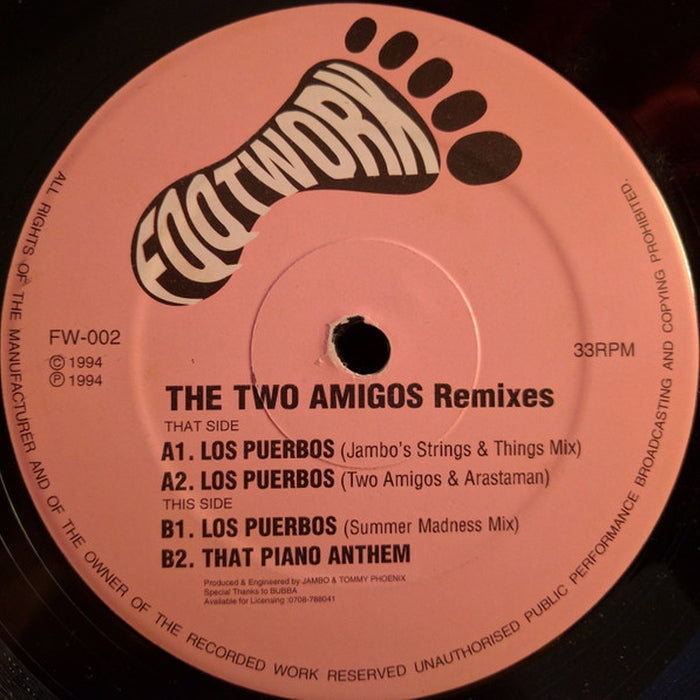 The Two Amigos – Los Puerbos / That Piano Anthem (Remixes) (LP, Vinyl Record Album)