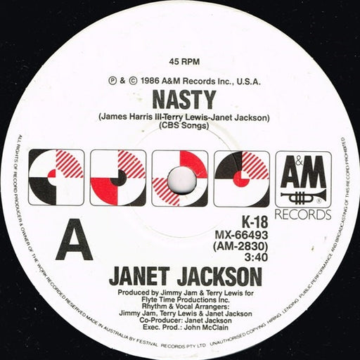 Janet Jackson – Nasty (LP, Vinyl Record Album)