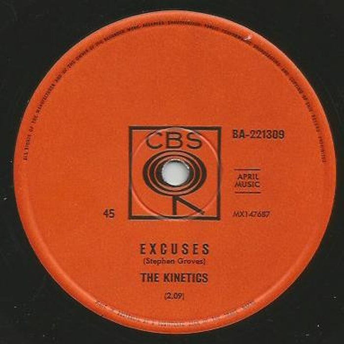 The Kinetics – Excuses (LP, Vinyl Record Album)