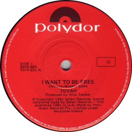 Toyah – I Want To Be Free (LP, Vinyl Record Album)