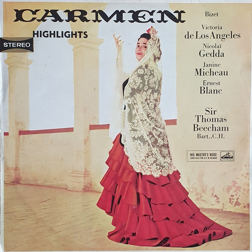 Georges Bizet, Victoria De Los Angeles, Nicolai Gedda, Janine Micheau, Ernest Blanc, Sir Thomas Beecham – Carmen Highlights (LP, Vinyl Record Album)