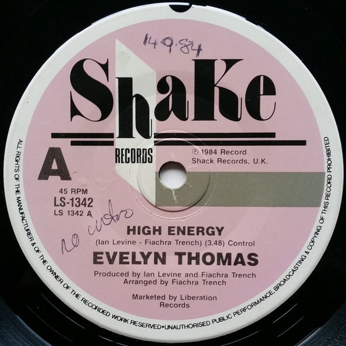 High Energy – Evelyn Thomas (LP, Vinyl Record Album)