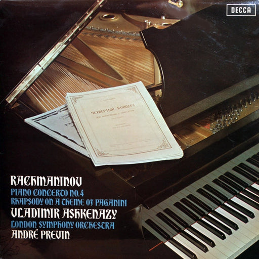 Sergei Vasilyevich Rachmaninoff, Vladimir Ashkenazy, London Symphony Orchestra, André Previn – Piano Concerto No. 4; Rhapsody On A Theme Of Paganini (LP, Vinyl Record Album)