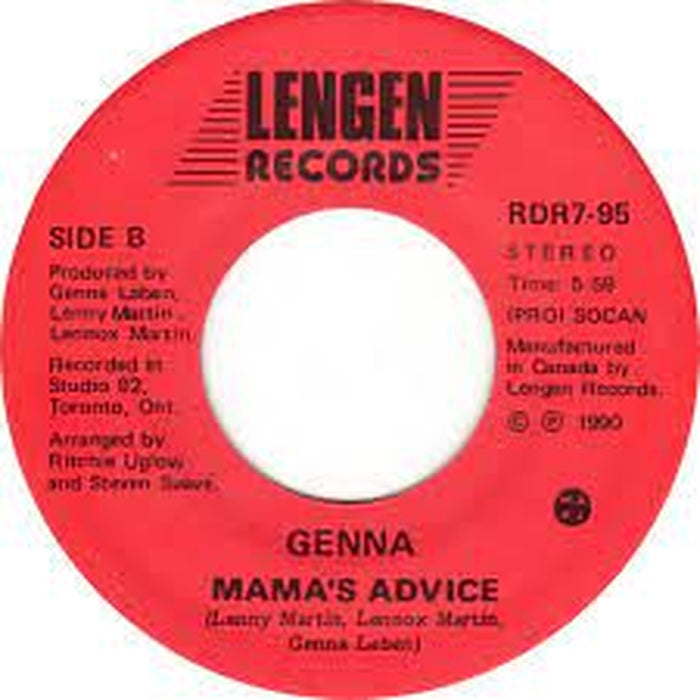 Genna – I Don't Know Why / Mama's Advice (VG+/Generic)