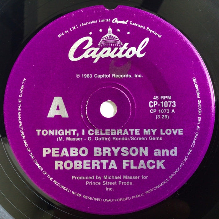 Peabo Bryson, Roberta Flack – Tonight I Celebrate My Love (LP, Vinyl Record Album)