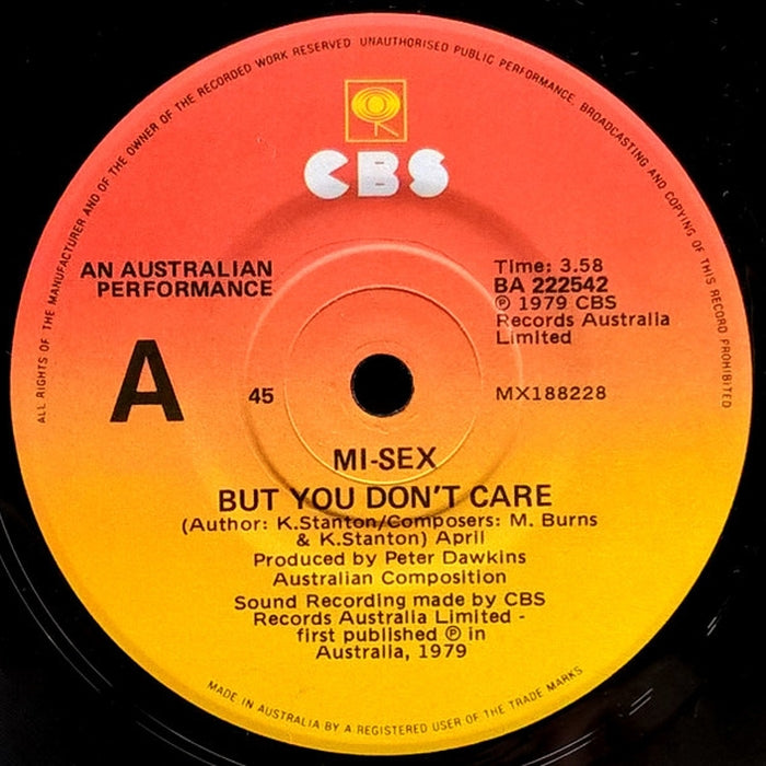 Mi-Sex – But You Don't Care (LP, Vinyl Record Album)