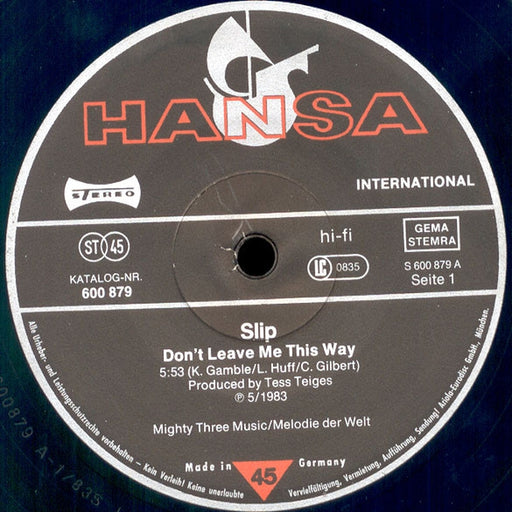 Slip – Don't Leave Me This Way (LP, Vinyl Record Album)