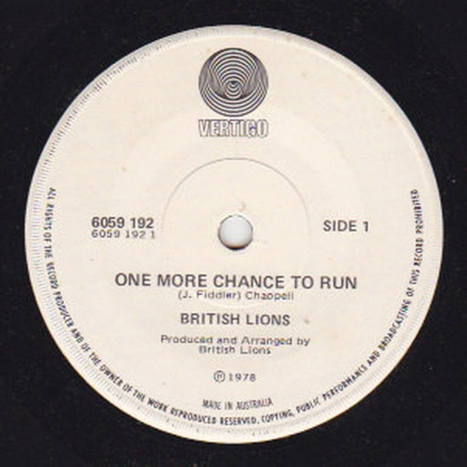 British Lions – One More Chance To Run (LP, Vinyl Record Album)