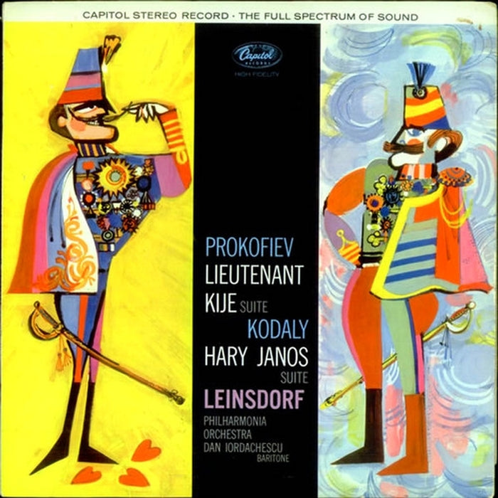 Sergei Prokofiev, Zoltán Kodály, Erich Leinsdorf, Philharmonia Orchestra, Dan Iordăchescu – Lieutenant Kijé Suite / Háry János Suite (LP, Vinyl Record Album)