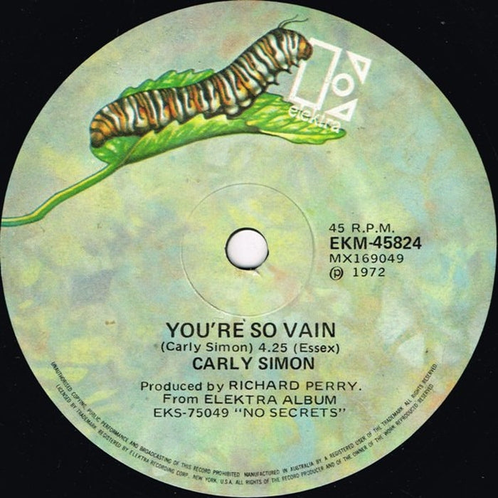 Carly Simon – You're So Vain (LP, Vinyl Record Album)