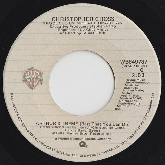 Christopher Cross – Arthur's Theme (Best That You Can Do) (LP, Vinyl Record Album)