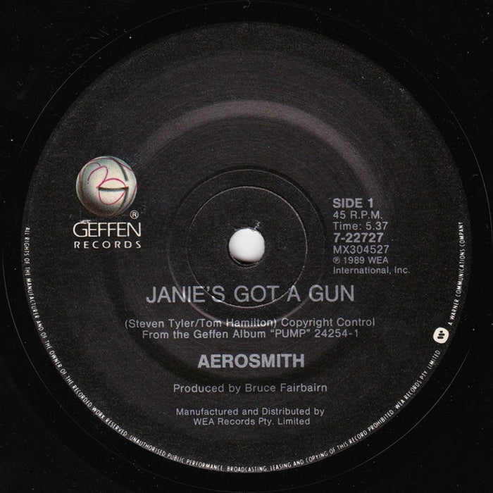 Aerosmith – Janie's Got A Gun (LP, Vinyl Record Album)