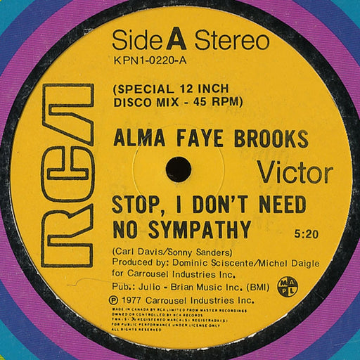 Alma Faye – Stop, I Don't Need No Sympathy (LP, Vinyl Record Album)