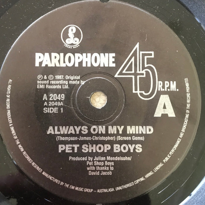 Pet Shop Boys – Always On My Mind (LP, Vinyl Record Album)