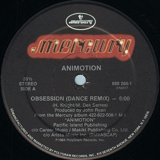 Animotion – Obsession (Dance Remix) (LP, Vinyl Record Album)
