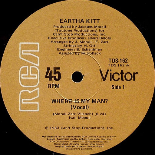 Eartha Kitt – Where Is My Man (LP, Vinyl Record Album)