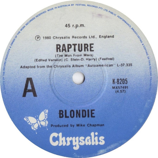 Blondie – Rapture (The Man From Mars) (LP, Vinyl Record Album)