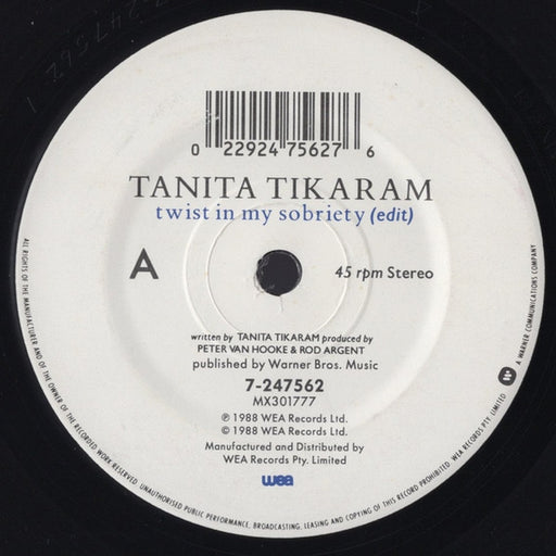 Tanita Tikaram – Twist In My Sobriety (LP, Vinyl Record Album)