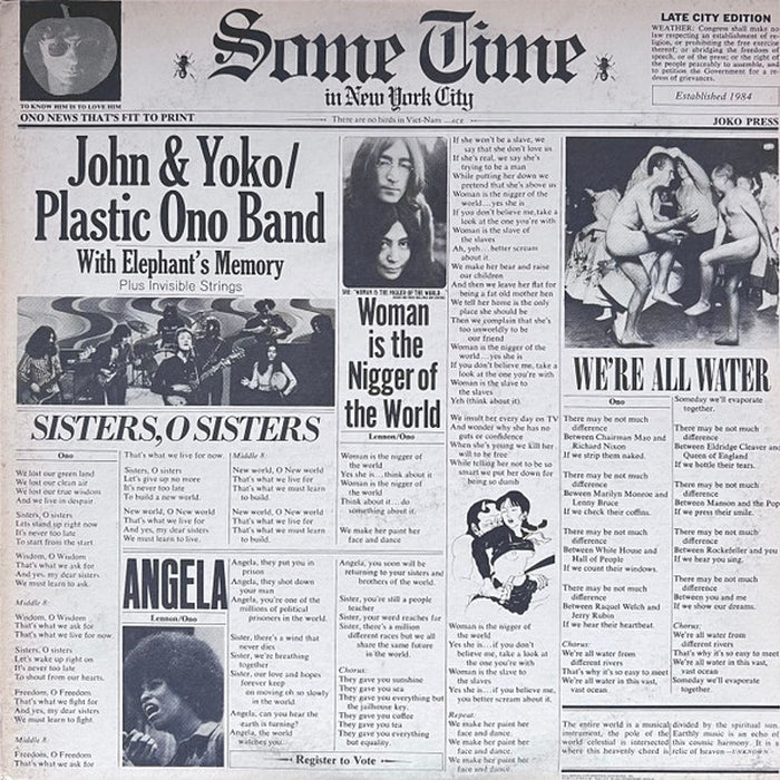 John Lennon & Yoko Ono, The Plastic Ono Band – Some Time In New York City (LP, Vinyl Record Album)