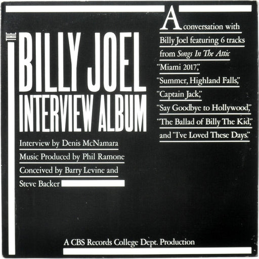 Billy Joel – The Billy Joel Interview Album (LP, Vinyl Record Album)
