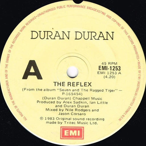 Duran Duran – The Reflex (LP, Vinyl Record Album)