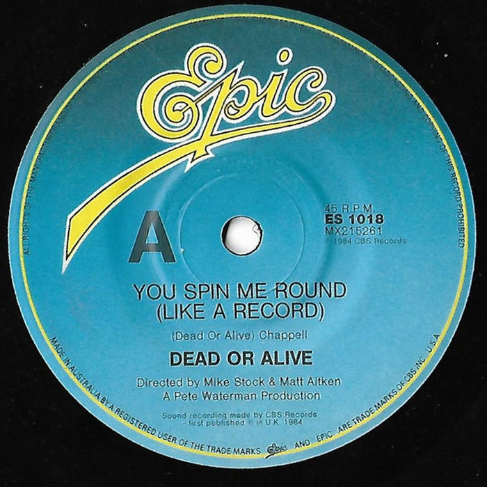 Dead Or Alive – You Spin Me Round (Like A Record) (LP, Vinyl Record Album)