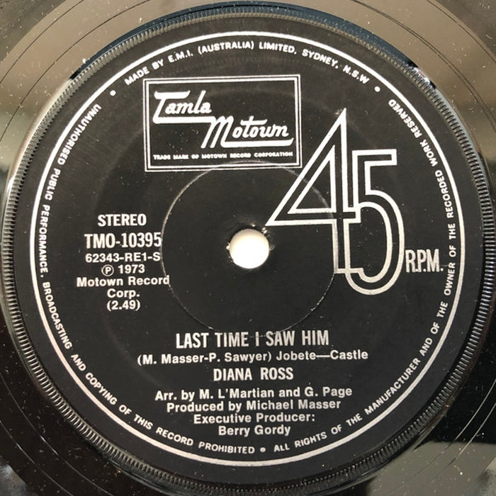 Diana Ross – Last Time I Saw Him (LP, Vinyl Record Album)