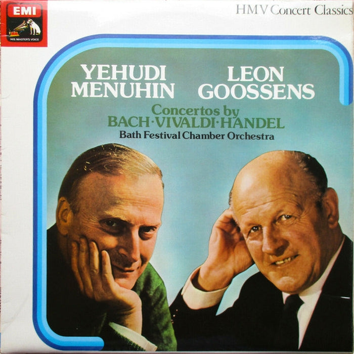 Johann Sebastian Bach, Antonio Vivaldi, Georg Friedrich Händel, Yehudi Menuhin, Leon Goossens, Bath Festival Chamber Orchestra – Concertos By Bach · Vivaldi · Handel (LP, Vinyl Record Album)