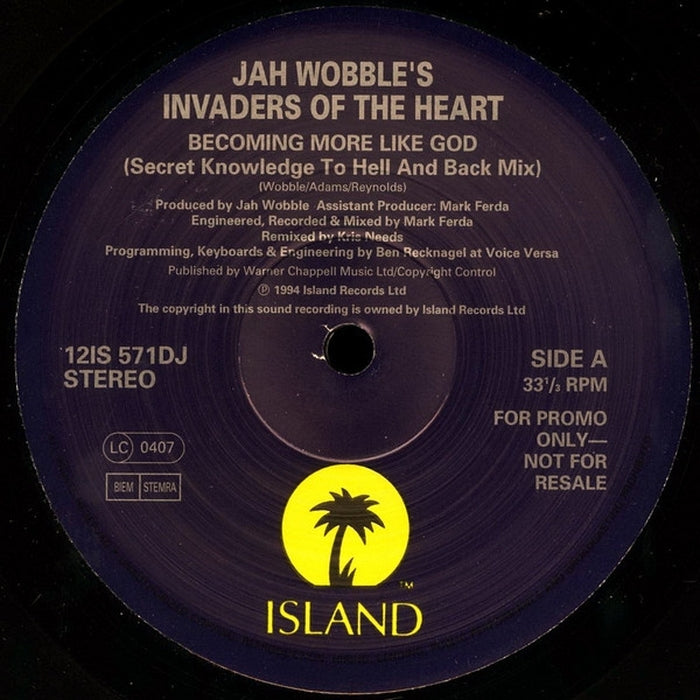 Jah Wobble's Invaders Of The Heart – Becoming More Like God (LP, Vinyl Record Album)