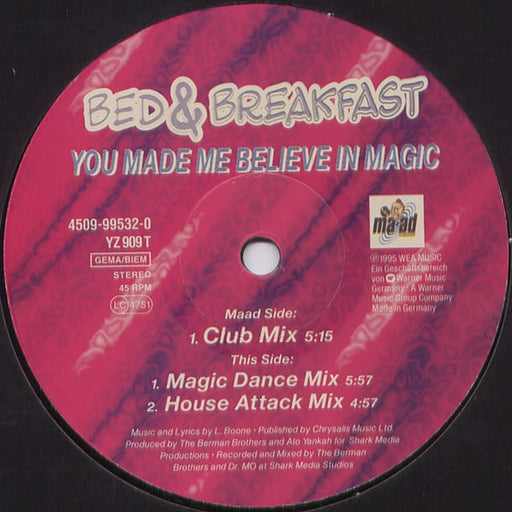 Bed & Breakfast – You Made Me Believe In Magic (LP, Vinyl Record Album)