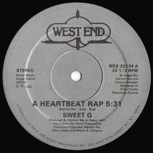 Sweet G – A Heartbeat Rap (LP, Vinyl Record Album)