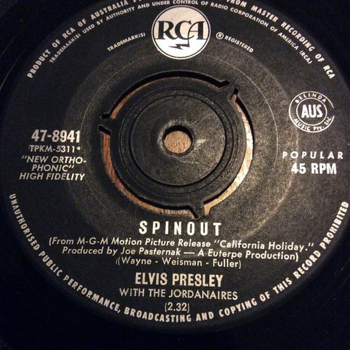 Elvis Presley, The Jordanaires – Spinout / All That I Am (LP, Vinyl Record Album)