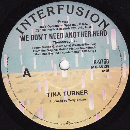 Tina Turner – We Don't Need Another Hero (Thunderdome) (LP, Vinyl Record Album)