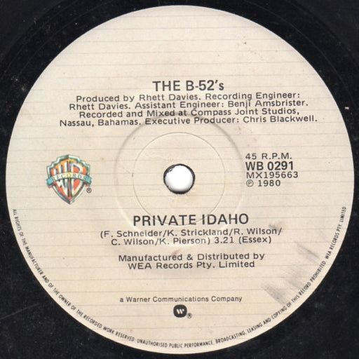 The B-52's – Private Idaho (LP, Vinyl Record Album)