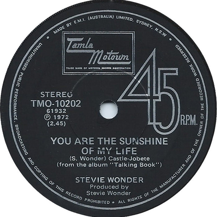 Stevie Wonder – You Are The Sunshine Of My Life (LP, Vinyl Record Album)