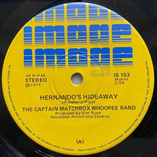 Captain Matchbox Whoopee Band – Hernando's Hideaway (LP, Vinyl Record Album)