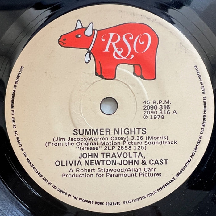 John Travolta, Olivia Newton-John, Louis St. Louis – Summer Nights / Rock 'n' Roll Party Queen (LP, Vinyl Record Album)