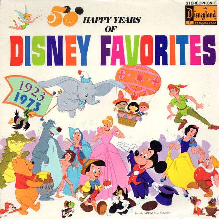 Various – 50 Happy Years Of Disney Favorites (1923-1973) (LP, Vinyl Record Album)