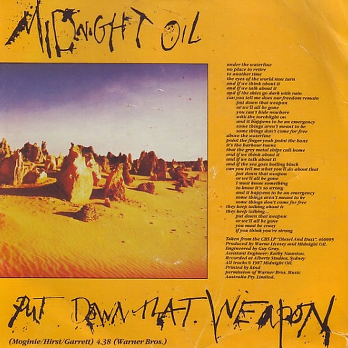 Midnight Oil – Put Down That Weapon (LP, Vinyl Record Album)