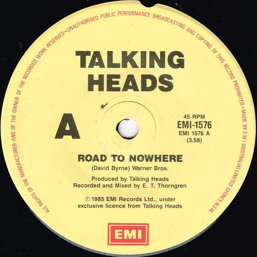 Talking Heads – Road To Nowhere (LP, Vinyl Record Album)