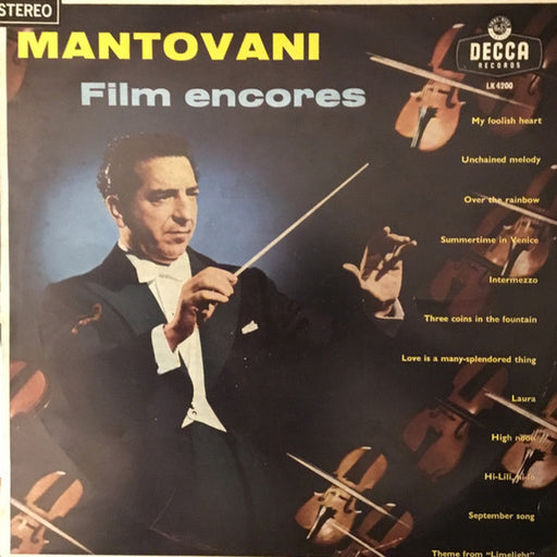 Mantovani And His Orchestra – Mantovani Film Encores (LP, Vinyl Record Album)